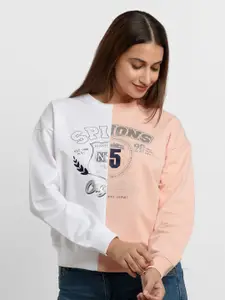 Status Quo Women Pink Printed Sweatshirt