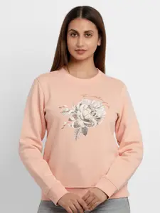 Status Quo Women Pink Sweatshirt