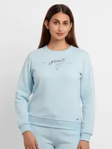 Status Quo Women Blue Sweatshirt