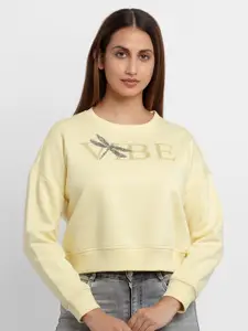 Status Quo Women Yellow Sweatshirt