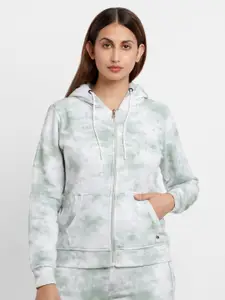 Status Quo Women Green Printed Sweatshirt