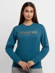 Status Quo Women Blue Sweatshirt