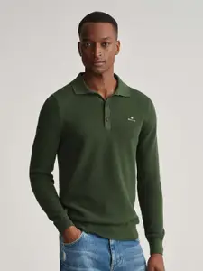 GANT Shirt Collar Long Sleeves Cotton Pullover Sweater