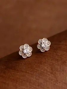 Voylla Rose Gold-Plated Contemporary Studs Earrings