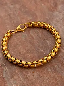 Dare by Voylla Men Gold-Toned Gold-Plated Link Bracelet