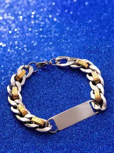 Dare by Voylla Men Silver-Toned & Gold-Toned  Link Bracelet