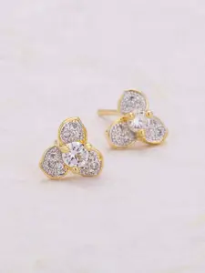 Voylla Gold-Toned Contemporary Studs Earrings