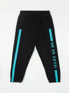 Juniors by Lifestyle Boys Black Printed Cotton Joggers