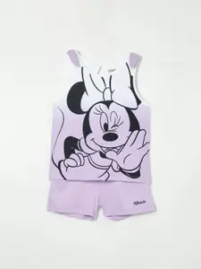 Juniors by Lifestyle Girls Minnie Mouse Printed Top with Shorts