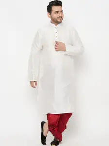 VASTRAMAY Men White Kurta with Churidar