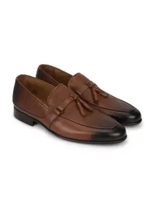 MOLYER Men Brown Formal Leather Shoes