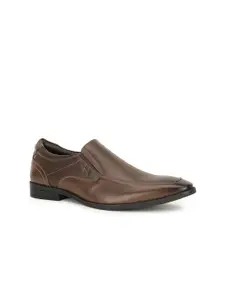 Bata Men Brown Solid Slip-On Formal Shoes