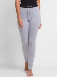 XIN Women Grey Solid Stretchable Comfortable Slim Lounge Pants