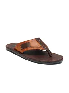 birgos Men Tan Comfort Sandals