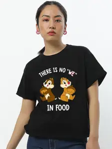 Bewakoof No We in Food Graphic Printed Boyfriend T-shirt