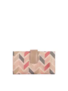 THE CLOWNFISH Women Multicolored Geometric Printed Two Fold Wallet