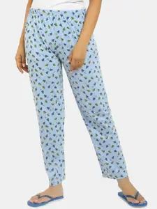 V-Mart Women Blue Printed Lounge Pants
