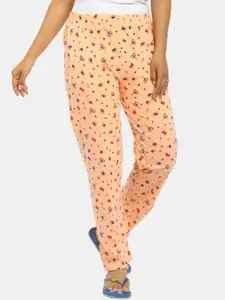 V-Mart Women Peach Printed Lounge Pants
