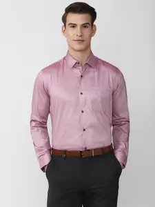 Peter England Men Purple Pure Cotton Formal Shirt