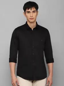 Louis Philippe Jeans Men Black Slim Fit Casual Shirt