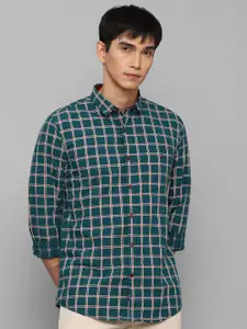 Louis Philippe Sport Men Blue Slim Fit Tartan Checks Checked Casual Shirt