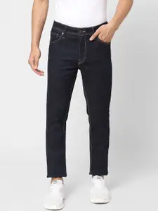 Jack & Jones Men Navy Blue Ben Skinny Fit Low-Rise Clean Look Stretchable Jeans