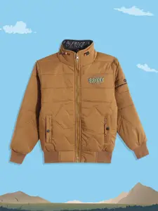 Fort Collins Boys Tan Brown Solid Insulator Bomber Jacket