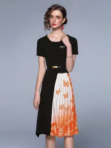 JC Collection Multicoloured Colourblocked Midi Dress