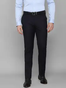 Louis Philippe Men Navy Blue Slim Fit Trousers