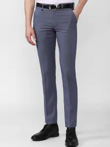 Van Heusen Men Blue Slim Fit Formal  Trousers