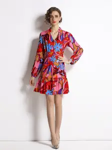 JC Collection Red A-Line Dress