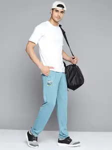 Alcis Men Blue Solid Slim Fit Track Pants