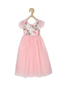 Allen Solly Junior Pink Floral Maxi Dress