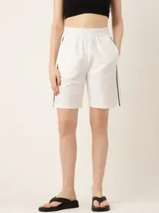 FOREVER 21 Women Mid-Rise Contrast Tipping Shorts