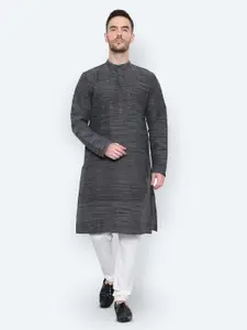 Latest Chikan Garments Men Grey Kurta