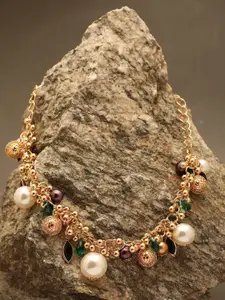 SOHI Gold-Toned & White Gold-Plated Necklace