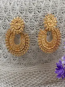 Jewelz Gold-Toned Contemporary Drop Earrings