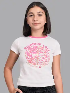 Beverly Hills Polo Club Girls Pink Printed T-shirt