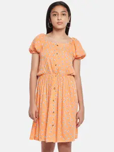Coolsters by Pantaloons Orange Floral Dress