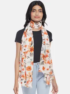 Honey by Pantaloons Women Rust & White Printed Scarf