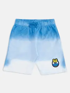 Pantaloons Junior Boys White & Blue Ombre Shorts