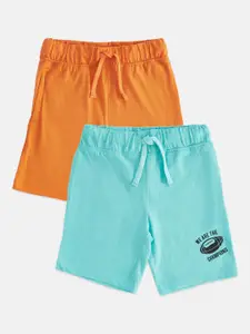 Pantaloons Junior Boys Orange & blue Shorts