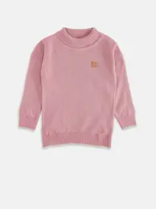 Pantaloons Baby Girls Pink Sweater Vest