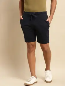 United Colors of Benetton Men Navy Blue Solid Shorts
