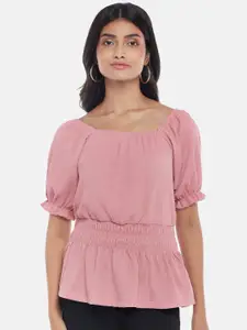 Honey by Pantaloons Mauve Cinched Waist Top