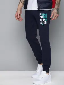 PUMA Men Brand Logo Printed Graphic Slim Fit Joggers