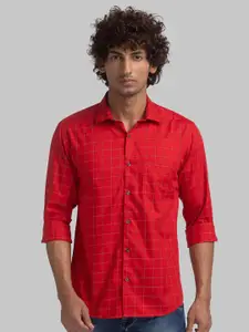 Park Avenue Men Red Slim Fit Casual Shirt