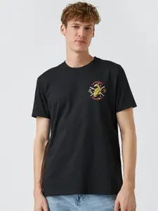 Koton Men Black Printed T-shirt