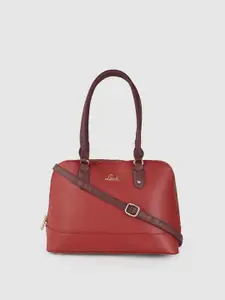 Lavie Women Red Tonal Lara Dome Satchel Handbag