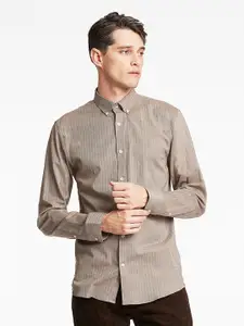 LINDBERGH Men Brown Slim Fit Casual Shirt